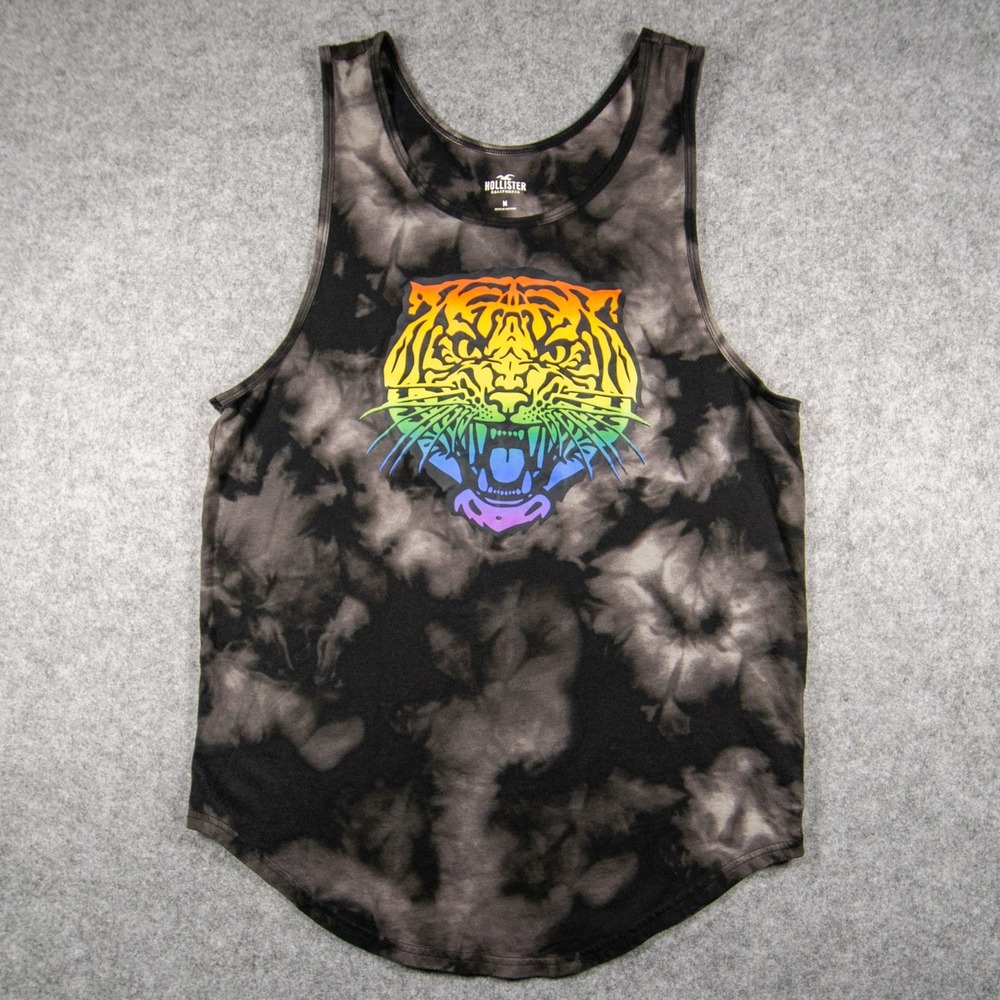 Hollister Rainbow Tiger Tie Dye Tank Top Medium